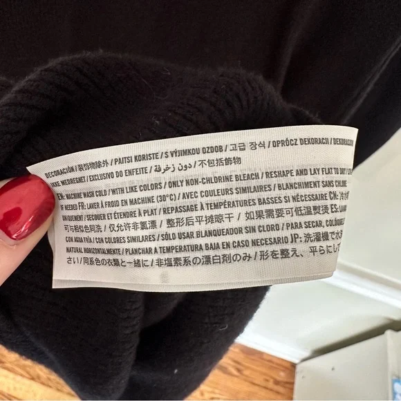 Abercrombie & Fitch Black knee-length zip up sweater dress with mock neck - Picture 8 of 14